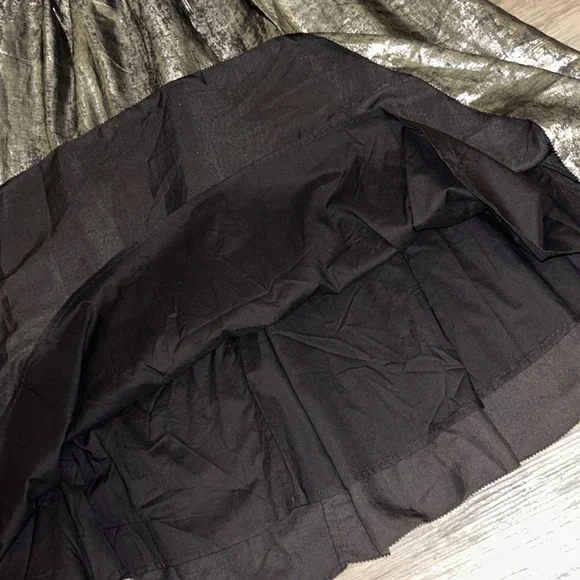 La Maise Studio Ruched Drop-Waist Foil Midi Dress - Picture 11 of 11